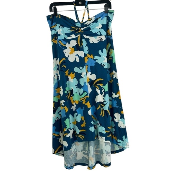 Patagonia Kamla Blue Convertible Floral Halter Dress Skirt Outdoor Womens Small - Picture 4 of 12